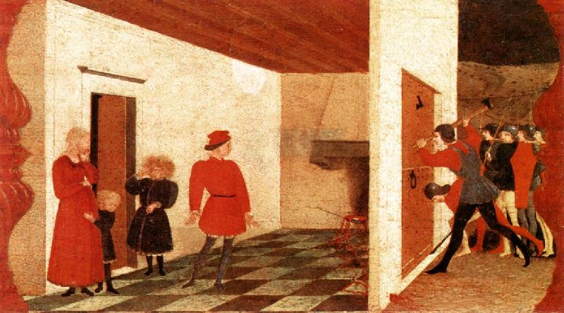 UCCELLO, Paolo Miracle of the Desecrated Host (Scene 2) t Sweden oil painting art
